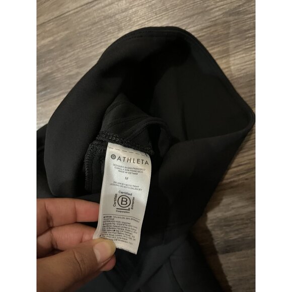 Womens Athleta Delancey Moto Ankle Zip High rise Leggings size medium Athleisure - Picture 4 of 7